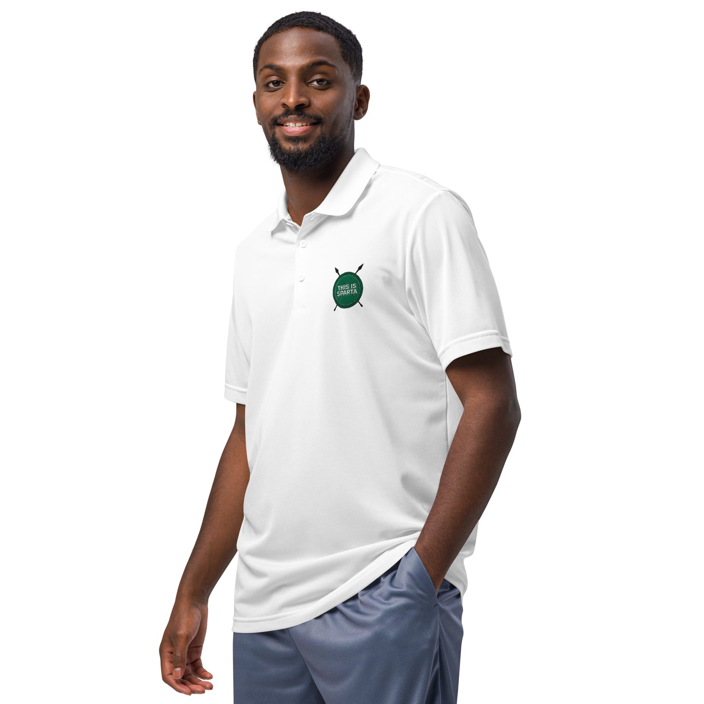 This Is Sparta MSU Adidas sport polo