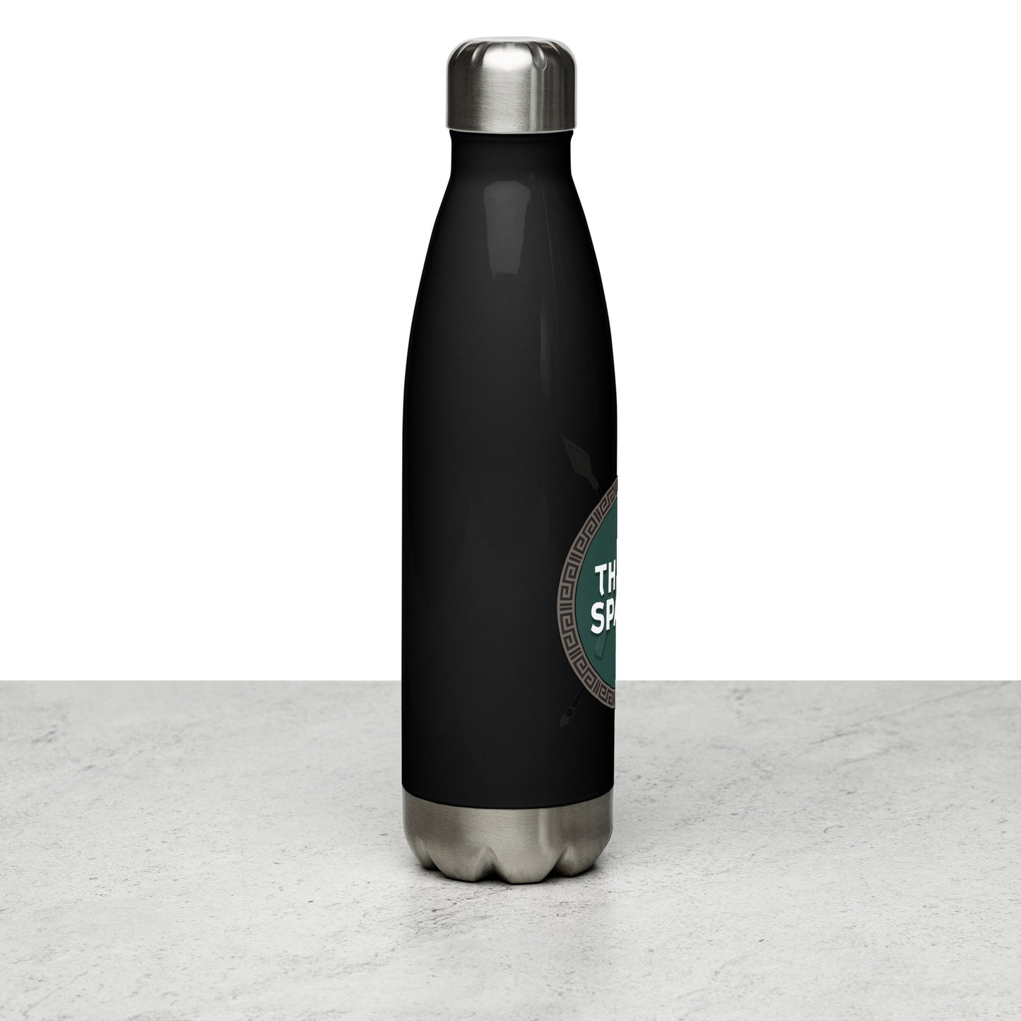 Stainless Steel Water Bottle This Is Sparta logo