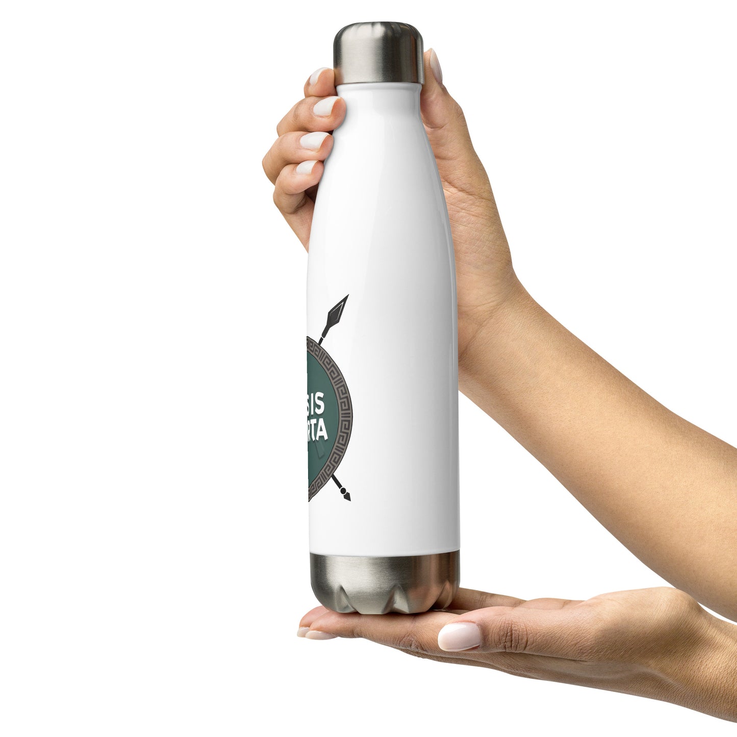 Stainless Steel Water Bottle This Is Sparta logo