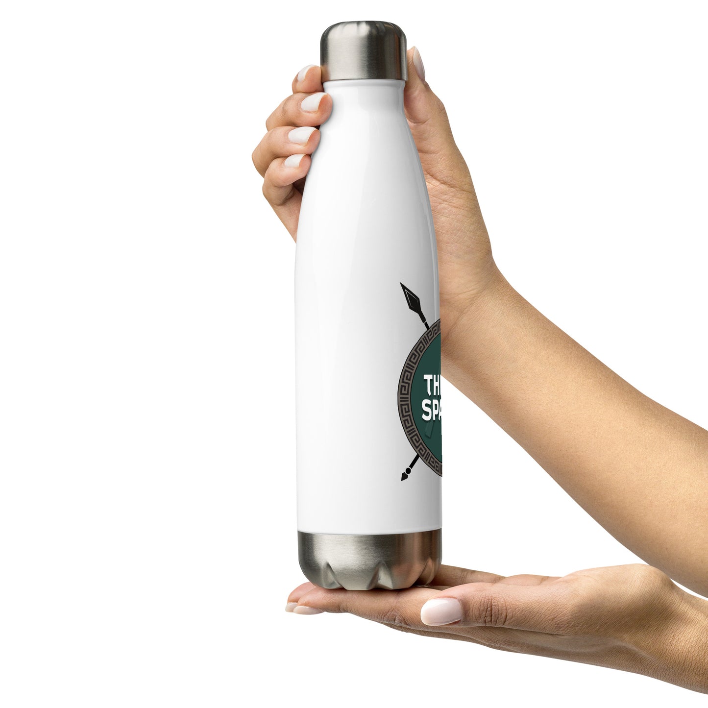 Stainless Steel Water Bottle This Is Sparta logo